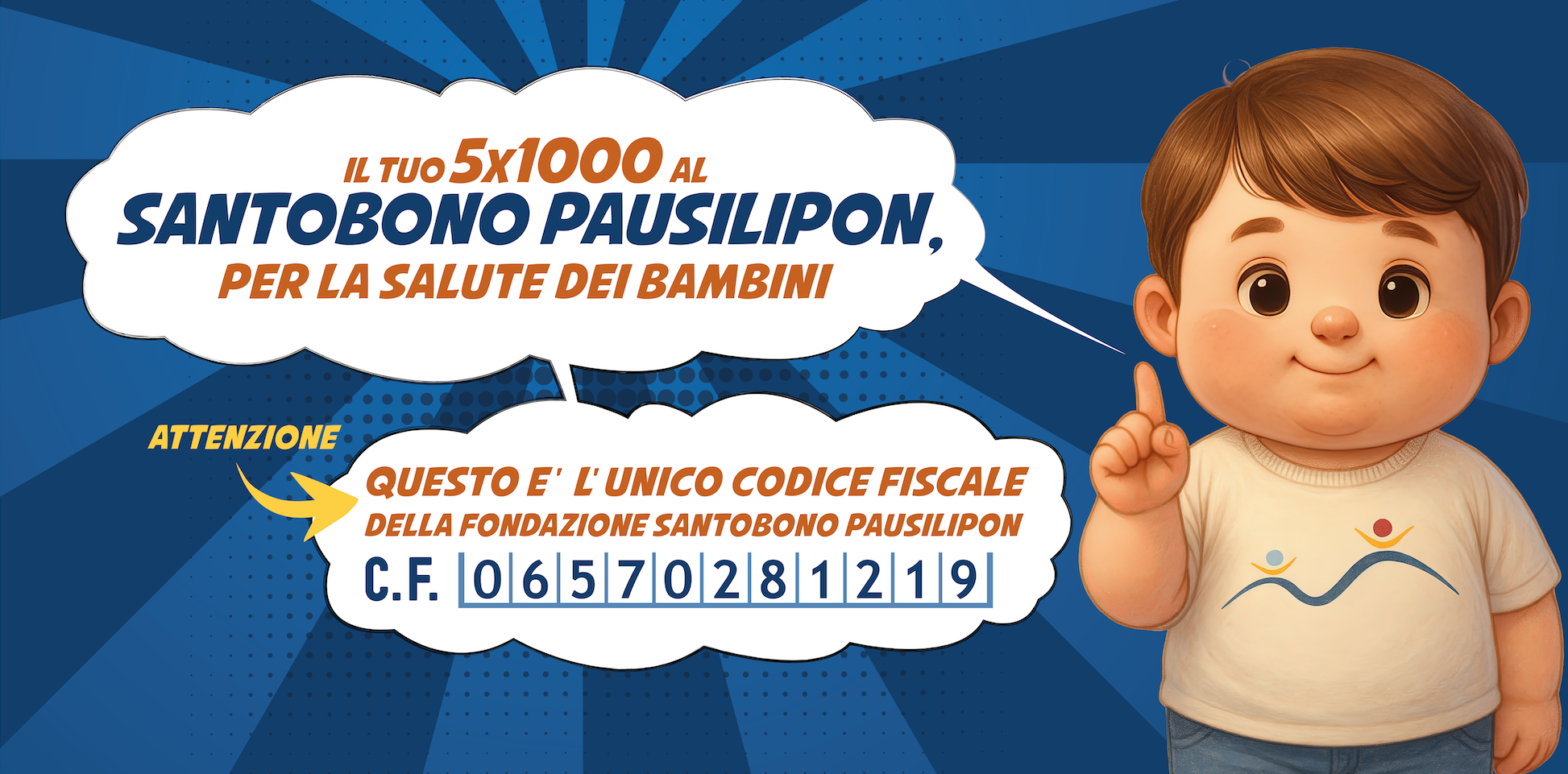 Destina il tuo 5x1000 ad Fondazione Santobono Pausilipon